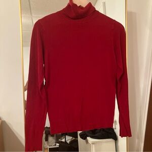 Red turtleneck